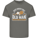 An Old Man Tennis Racket Player Mens Cotton T-Shirt Tee Top Charcoal