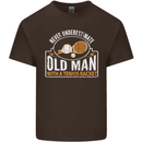 An Old Man Tennis Racket Player Mens Cotton T-Shirt Tee Top Dark Chocolate