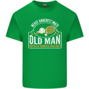 An Old Man Tennis Racket Player Mens Cotton T-Shirt Tee Top Irish Green