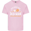 An Old Man Tennis Racket Player Mens Cotton T-Shirt Tee Top Light Pink
