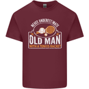 An Old Man Tennis Racket Player Mens Cotton T-Shirt Tee Top Maroon