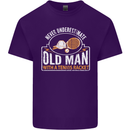 An Old Man Tennis Racket Player Mens Cotton T-Shirt Tee Top Purple