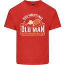 An Old Man Tennis Racket Player Mens Cotton T-Shirt Tee Top Red