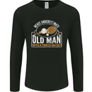 An Old Man Tennis Racket Player Mens Long Sleeve T-Shirt Black
