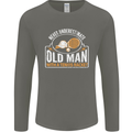 An Old Man Tennis Racket Player Mens Long Sleeve T-Shirt Charcoal