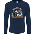 An Old Man Tennis Racket Player Mens Long Sleeve T-Shirt Navy Blue