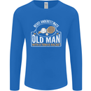 An Old Man Tennis Racket Player Mens Long Sleeve T-Shirt Royal Blue