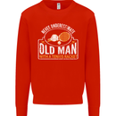 An Old Man Tennis Racket Player Mens Sweatshirt Jumper Bright Red