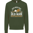 An Old Man Tennis Racket Player Mens Sweatshirt Jumper Forest Green