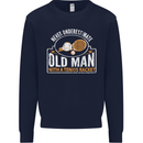 An Old Man Tennis Racket Player Mens Sweatshirt Jumper Navy Blue
