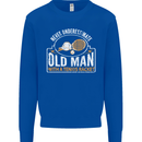 An Old Man Tennis Racket Player Mens Sweatshirt Jumper Royal Blue