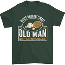 An Old Man Tennis Racket Player Mens T-Shirt Cotton Gildan Forest Green