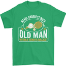 An Old Man Tennis Racket Player Mens T-Shirt Cotton Gildan Irish Green