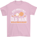 An Old Man Tennis Racket Player Mens T-Shirt Cotton Gildan Light Pink