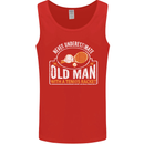 An Old Man Tennis Racket Player Mens Vest Tank Top Red