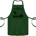 An Old Man That Scuba Dives Diver Dive Cotton Apron 100% Organic Forest Green