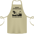 An Old Man That Scuba Dives Diver Dive Cotton Apron 100% Organic Khaki