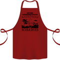 An Old Man That Scuba Dives Diver Dive Cotton Apron 100% Organic Maroon