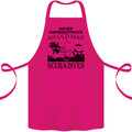 An Old Man That Scuba Dives Diver Dive Cotton Apron 100% Organic Pink