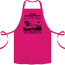 An Old Man That Scuba Dives Diver Dive Cotton Apron 100% Organic Pink