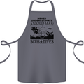 An Old Man That Scuba Dives Diver Dive Cotton Apron 100% Organic Steel