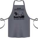 An Old Man That Scuba Dives Diver Dive Cotton Apron 100% Organic Steel