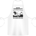 An Old Man That Scuba Dives Diver Dive Cotton Apron 100% Organic White