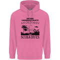 An Old Man That Scuba Dives Diver Dive Mens 80% Cotton Hoodie Azelea