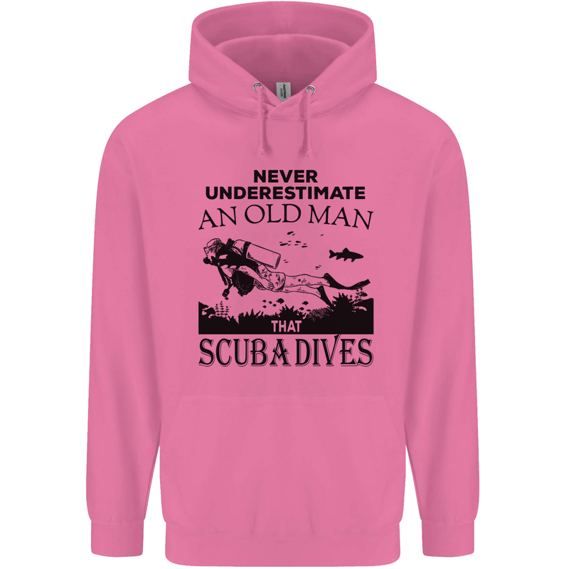 An Old Man That Scuba Dives Diver Dive Mens 80% Cotton Hoodie Azelea