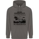 An Old Man That Scuba Dives Diver Dive Mens 80% Cotton Hoodie Charcoal