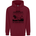 An Old Man That Scuba Dives Diver Dive Mens 80% Cotton Hoodie Maroon