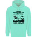 An Old Man That Scuba Dives Diver Dive Mens 80% Cotton Hoodie Peppermint