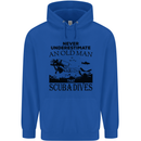 An Old Man That Scuba Dives Diver Dive Mens 80% Cotton Hoodie Royal Blue