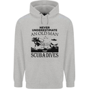 An Old Man That Scuba Dives Diver Dive Mens 80% Cotton Hoodie Sports Grey