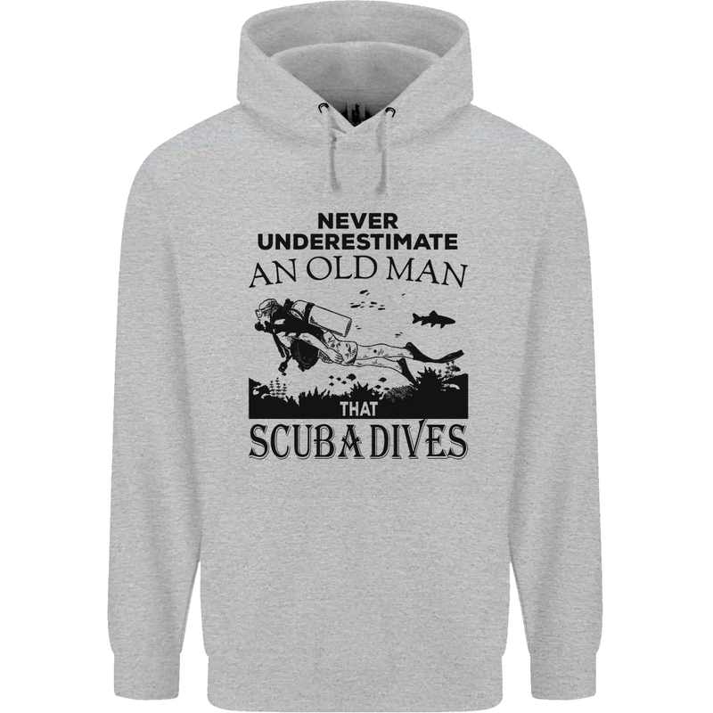 An Old Man That Scuba Dives Diver Dive Mens 80% Cotton Hoodie Sports Grey