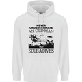 An Old Man That Scuba Dives Diver Dive Mens 80% Cotton Hoodie White