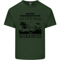 An Old Man That Scuba Dives Diver Dive Mens Cotton T-Shirt Tee Top Forest Green