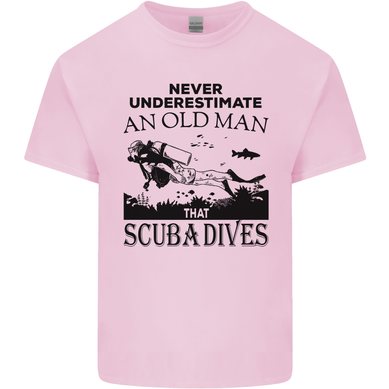 An Old Man That Scuba Dives Diver Dive Mens Cotton T-Shirt Tee Top Light Pink