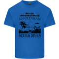An Old Man That Scuba Dives Diver Dive Mens Cotton T-Shirt Tee Top Royal Blue
