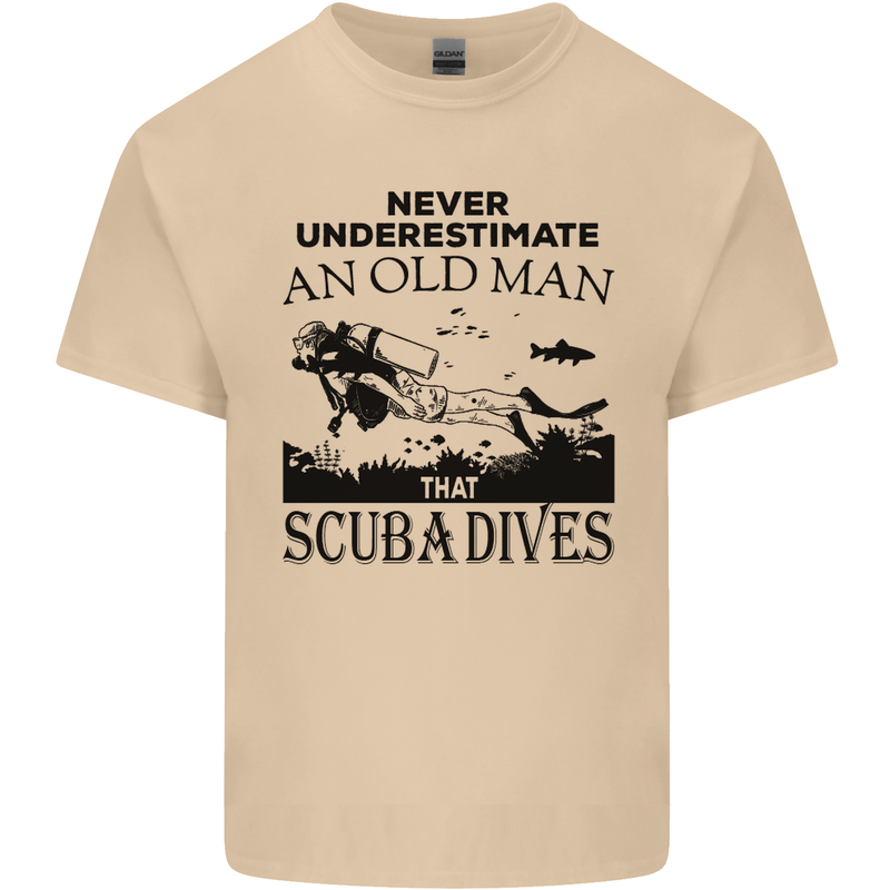 An Old Man That Scuba Dives Diver Dive Mens Cotton T-Shirt Tee Top Sand