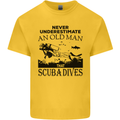 An Old Man That Scuba Dives Diver Dive Mens Cotton T-Shirt Tee Top Yellow
