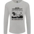 An Old Man That Scuba Dives Diver Dive Mens Long Sleeve T-Shirt Sports Grey