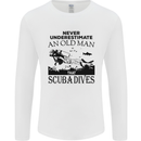 An Old Man That Scuba Dives Diver Dive Mens Long Sleeve T-Shirt White