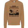 An Old Man That Scuba Dives Diver Dive Mens Sweatshirt Jumper Caramel Latte