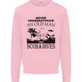 An Old Man That Scuba Dives Diver Dive Mens Sweatshirt Jumper Light Pink