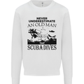 An Old Man That Scuba Dives Diver Dive Mens Sweatshirt Jumper White