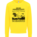 An Old Man That Scuba Dives Diver Dive Mens Sweatshirt Jumper Yellow