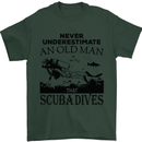 An Old Man That Scuba Dives Diver Dive Mens T-Shirt Cotton Gildan Forest Green