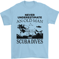 An Old Man That Scuba Dives Diver Dive Mens T-Shirt Cotton Gildan Light Blue