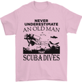 An Old Man That Scuba Dives Diver Dive Mens T-Shirt Cotton Gildan Light Pink